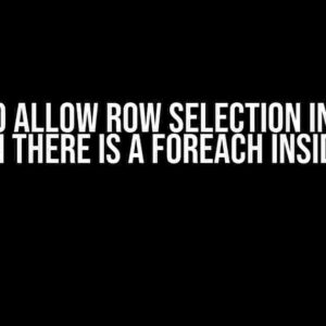 How to Allow Row Selection in a List When There is a ForEach Inside It?