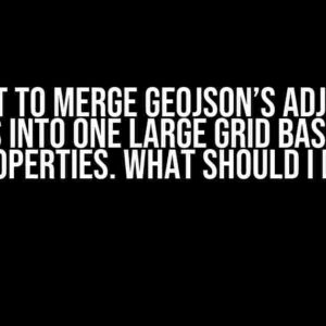 I want to merge GeoJSON’s adjacent grids into one large grid based on properties. What should I do?