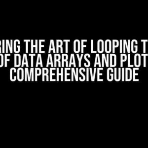 Mastering the Art of Looping through Mean of Data Arrays and Plotting: A Comprehensive Guide